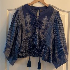 Cropped Free People Boho blouse